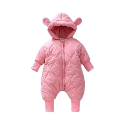 baby one-piece garment winter Exorcism Hooded children Winter clothes thickening Cold proof go out Romper 0-6-18 A month