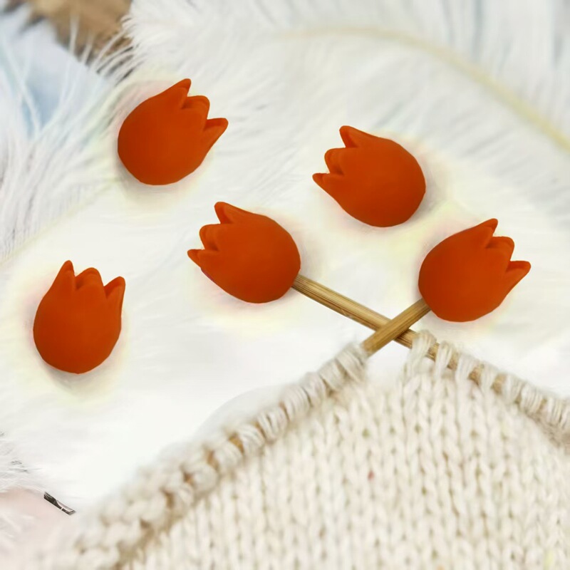 New Tulip Stick Needle Cap Multi-Color Sweater Scarf Anti-Slip Sweater Needle Cap Stopper Ring Needle Cap Needle Set