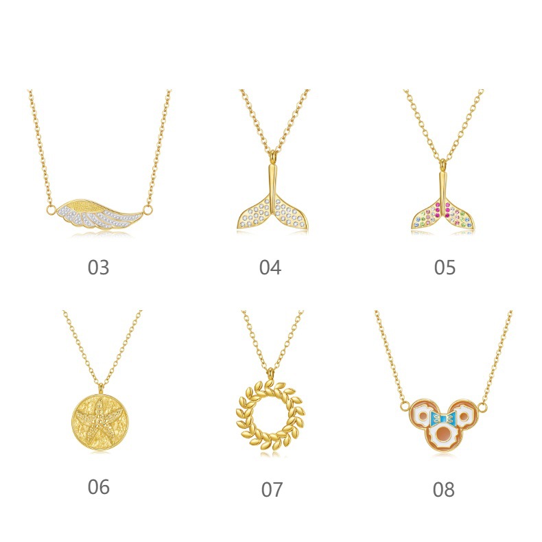 12g Weight Lobster Trigger Clasp Closure Clasp Closure Type 18K Gold Plated Plating Material 316L Stainless Steel Pendant Material Pendant Necklace Classification 316L Stainless Steel Chain Material 18K Gold Plated 316L Stainless Steel Heart Shape Rose Fish Bone Waterproof Non Tarnish Surgical Steel Classic Style Cable Chain Pendant Necklace For Women's