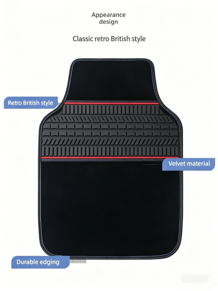 Cross-border European and American best-selling universal waterproof and non-slip car floor mats, universal suede, easy to clean, factory supplied