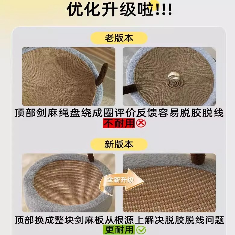猫窝冬季保暖双层猫咪幼猫睡觉用剑麻封闭式安全屋猫猫床四季通用|undefined