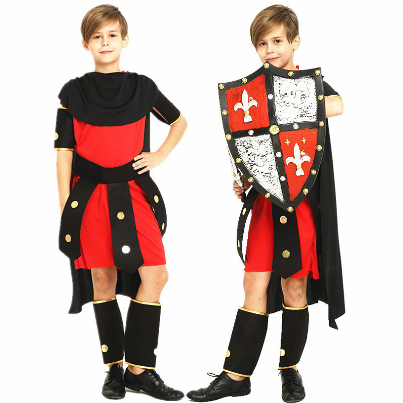 Halloween cosplay Boy's Parent-Child Clothes Ancient Greek and Roman Samurai Spartan Female Warrior Costume