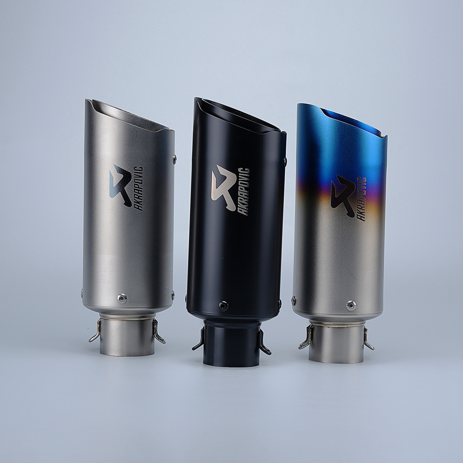 Motorcycle exhaust pipe modification c13 double inclined exhaust pipe Scorpio 51mm caliber double cylinder fry street exhaust pipe