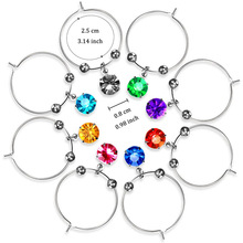 亚马逊亚克力宝石酒杯环 酒杯装饰饰品配件 红酒酒杯标记识别器