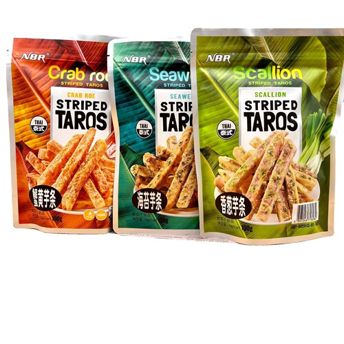 Starlight Thai Green Onion Taro Sticks 100g Bag Crab Roe Flavor Seaweed Flavor Taro Dried Snack Wholesale