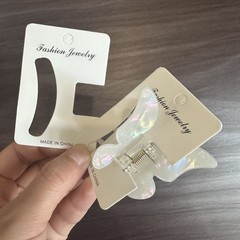 DIYサメクリップ紙現物大クリップ凹凸箔押しアクセサリーカード多サイズヘアクリップ生中継高級カード