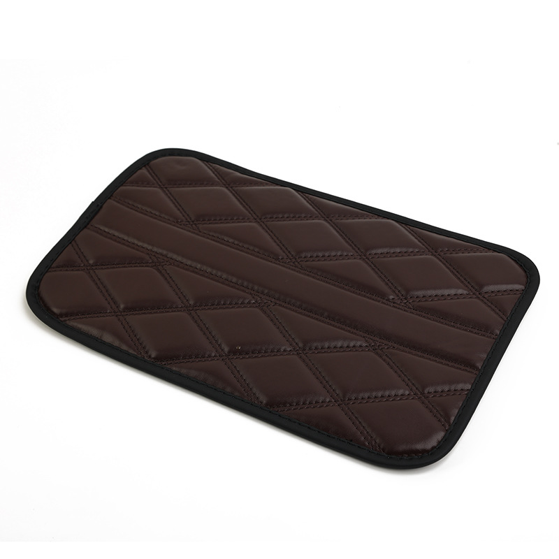 Lingxing – Armrest box pad Pad Quilted Leather - coffee