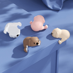 Cartoon Animal Soft Rubber Protective Corner Guards for Children, Right-Angle Small Dog Anti-Collision Corner Guards for Table Corners