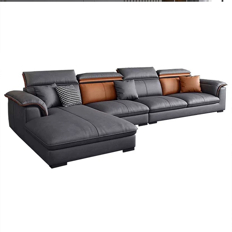 Sofá de tela tecnológico, sencillo, moderno, italiano, ligero, minimalista, pequeño apartamento, fila recta, sofá de tela, sala de estar, sofá nórdico