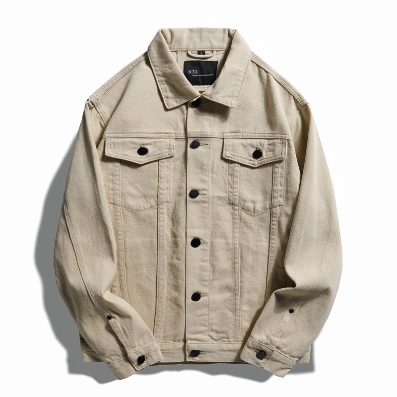Men's Clothing fashion brand ins thin workwear denim jacket _voghion.com