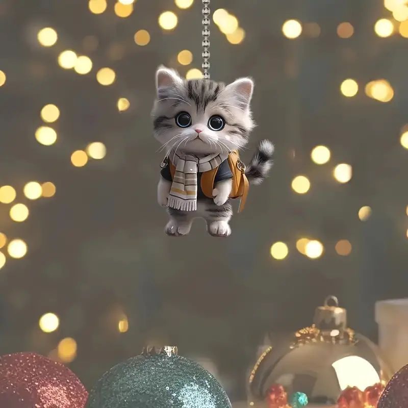 Nuevo transfronterizo lindo gato acrílico material plano accesorios de mochila para automóviles decoración del hogar
