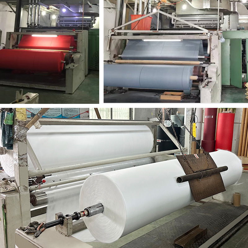 25-150 G tela no tejida personalizada color negro y blanco PP spunbond no tejido bobina personalizada