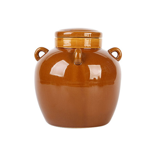 Retro sealed ceramic honey jar, pickle jar, dry goods jar, grain storage jar, household pickle jar, pickle jar