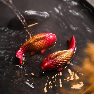 Fish Ornaments Every Year, Tea Pet Boutique, Color-changing Tea Table, Tea Table Decorations, High-end Environmentally Friendly Resin Gifts