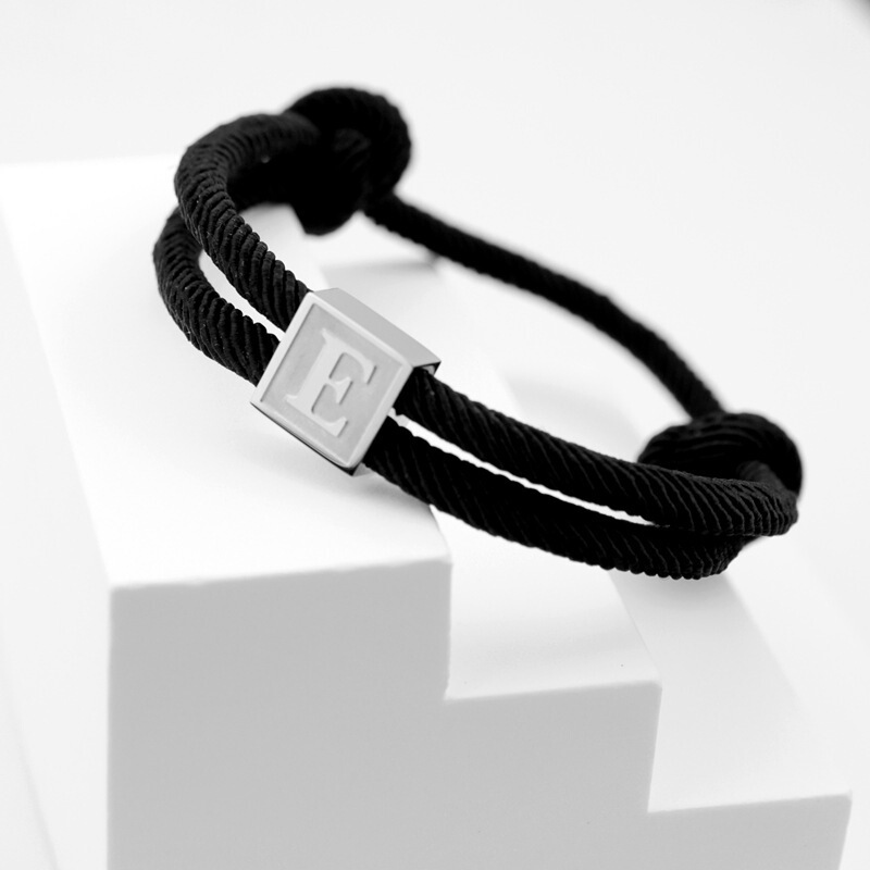 Amazon Best Selling Initial Stainless Steel Bracelet A-Z Handwoven Adjustable 7- 13inch Jewelry Gift Amazon Best Selling Initial Stainless Steel Bracelet A-Z Handwoven Adjustable 7- 13inch Jewelry Gift