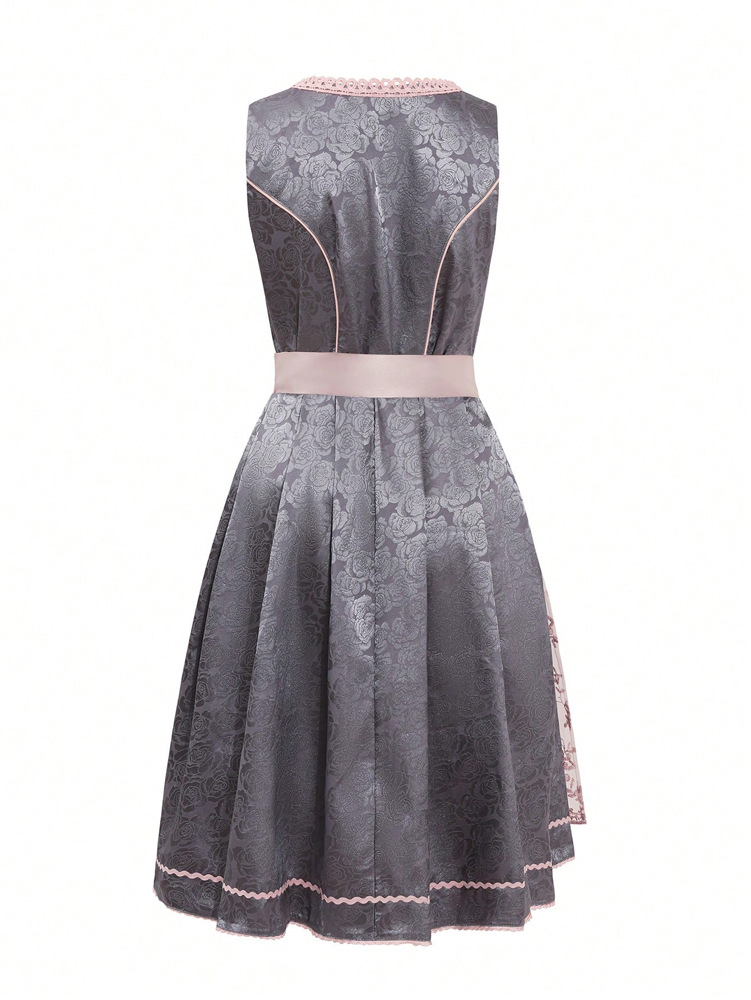 Set gonna stile cameriera donna vestito con spalline moda europea_voghion.com