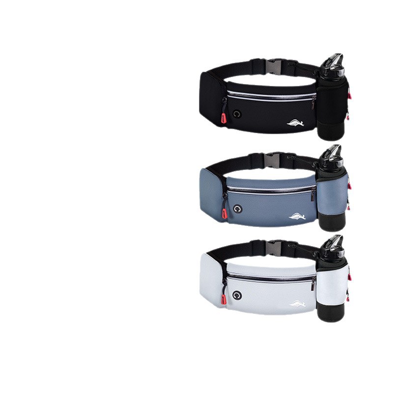 Riñonera Deportiva Multifuncional, con Porta botella y Porta teléfono, Impermeable, para Running y Fitness
