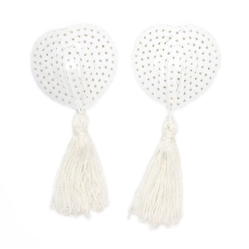 Colección de Cubrepezones Bright Love, Cubrepezones de Encaje, Accesorios de Lencería, Cubrepezones con Borla en Forma de Corazón A17