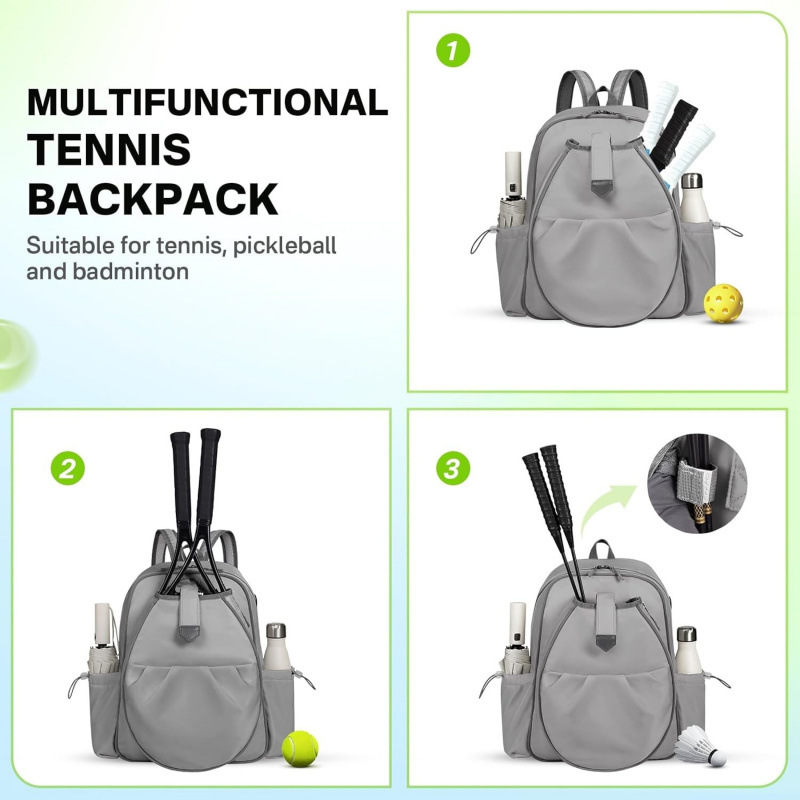 Nuevo bolso de tenis de mujer transfronterizo, bolso de tenis resistente al agua, 2 bolsas de raquetas de tenis