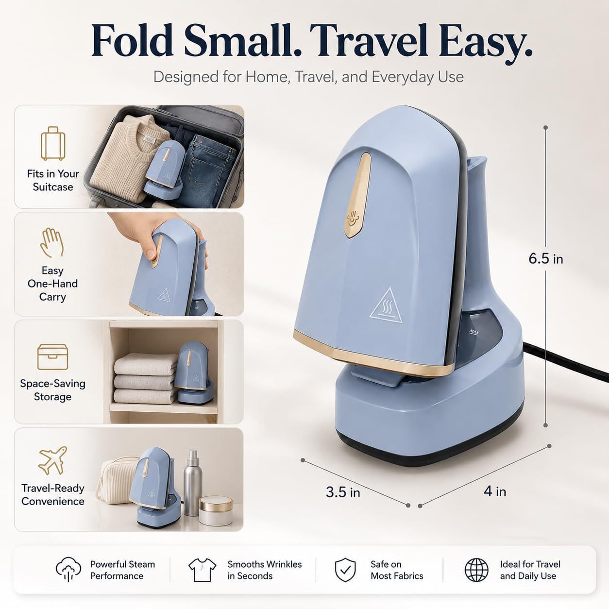 New cross-border product: high-power handheld ironing machine, small household garment steamer, clothes ironing steam brush, electric steam ironing brush