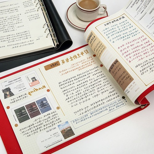 Work Binder Loose-Leaf Map Grid Notebook Comfortable Notebook Softcover Office Notepad Cross-Border Wholesale