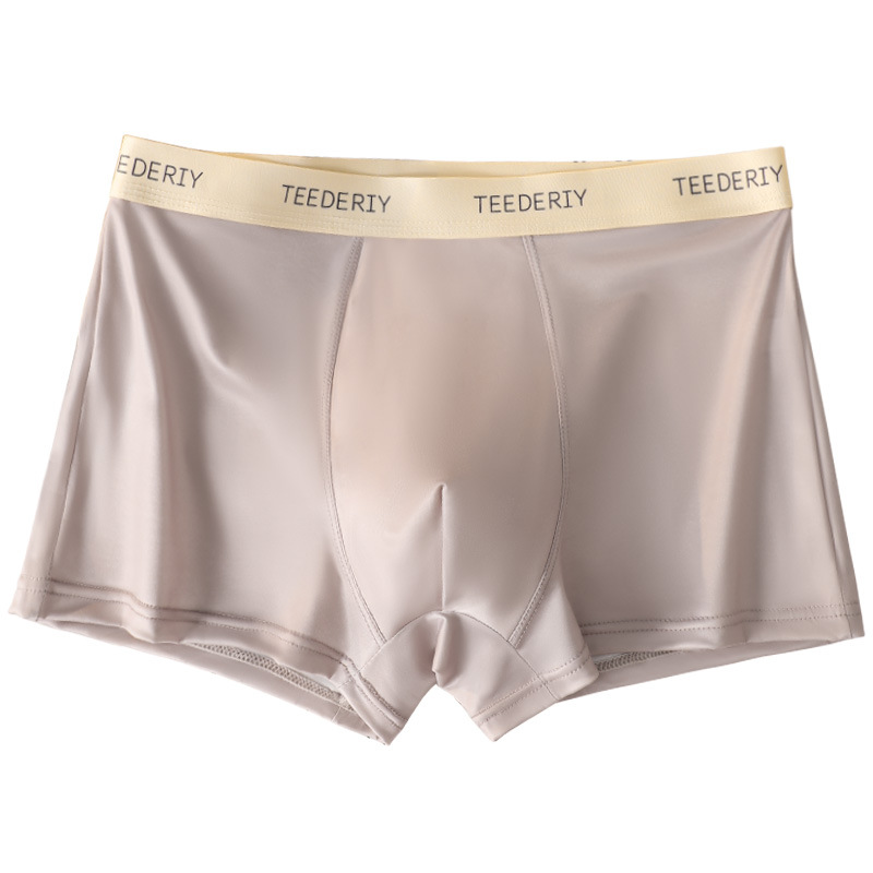 Seamless hombres ropa interior antibacteriano Boxer shorts cabeza hielo seda transpirable verano delgada juventud Boxer shorts ropa interior