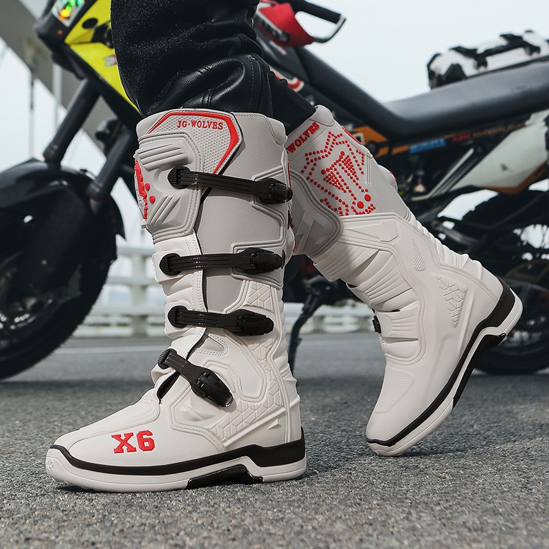 Nuevos zapatos de motocicleta para hombres y mujeres, zapatos de motocicleta para hombres, jinetes de cuatro estaciones, botas de motocicleta, botas de carreras