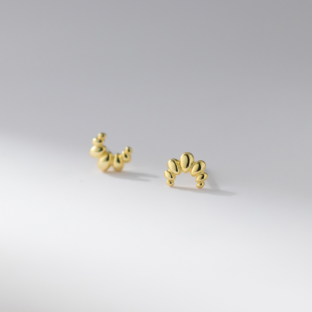 925 Sterling Silver Ear Needle Material 1 Pair 925 Sterling Silver Geometric Ear Studs