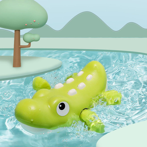 Cross-border hot selling clockwork bath toys bathroom play water chain animal turtle children baby baby toys