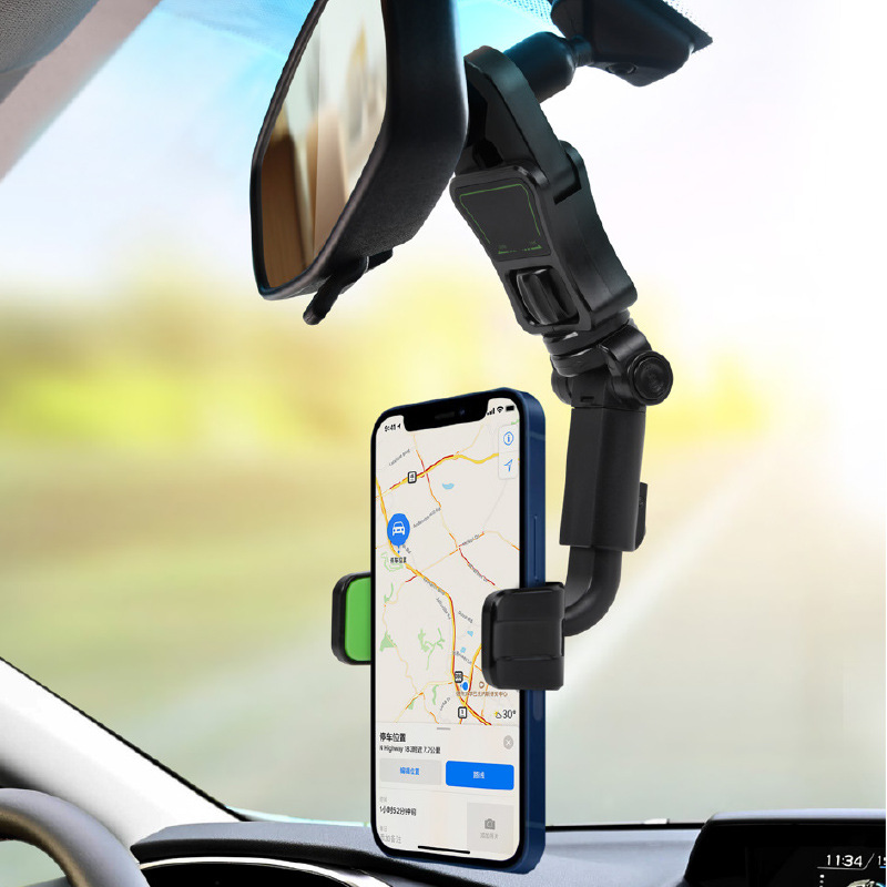 Shake fast preferred manufacturers direct supply rearview mirror car mobile phone bracket AR navigation bracket pillow multi-function mobile phone holder