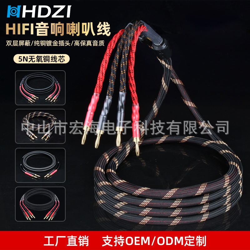 HHDZI Fever Horn Wire Pure Copper Belt Silver Plated Nerve Wire Main Speaker Surround HiFi Audio Wire Connection Special