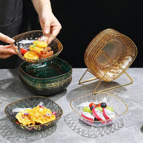 Light Luxury Bone Spit Plate Household Small Plate Bone Spit Plate Garbage Plate Snack Plate Fruit Plate Plastic Storage Tray
