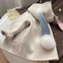 女童秋冬季毛呢大衣2025新款韩版儿童宝宝可爱洋气加厚外套潮时尚