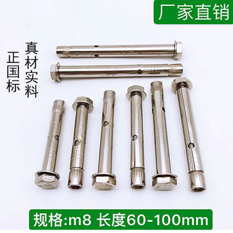 Z&W 304不锈钢内膨胀螺丝 内膨胀螺栓 外六角式内迫 内置膨胀 M8