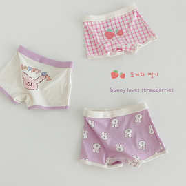 N120儿童内裤批发春秋新款3条装纯棉童内裤卡通可爱A类女宝宝内裤