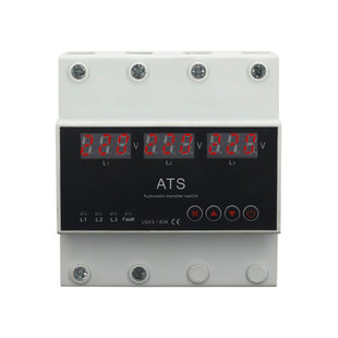 Automatic Transfer Switch Ats Intelligent Dual Power Supply Digital Display Three-Phase over and Undervoltage Converter Voltage Protector Power Supply