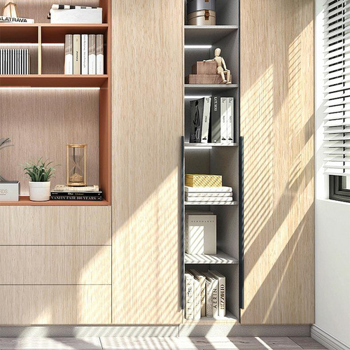 Thickened Wood Grain Self-Adhesive Wallpaper Furniture Renovation Wall Sticker Cross-Border Vacuum-Processed Wallpaper Wooden Board Aluminum Alloy Board Film