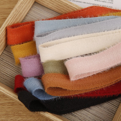 Children's hair clips, hair bands, hair accessories, material for clothing, shoes, and accessories - wool and cotton knitted tape for autumn and winter items.