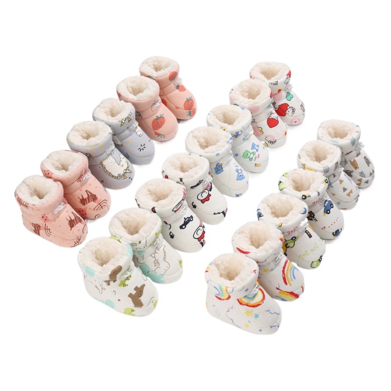 Li Haisheng zapatos de algodón de bebé de invierno 0-1 años de edad niños y niñas de dibujos animados lindo casual cálido Niño Zapatos