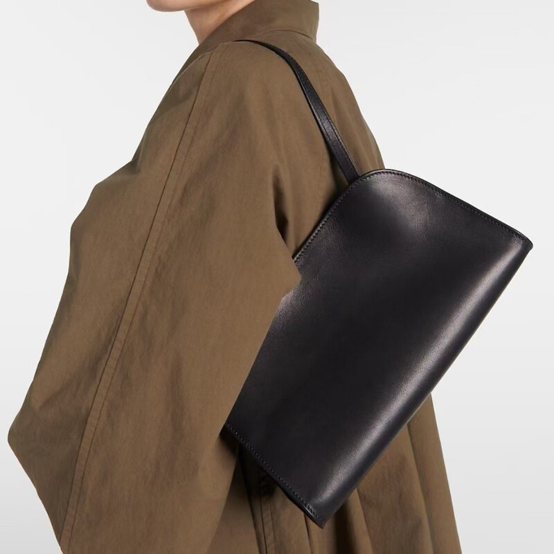 Row Series First-Layer Cowhide Peggy Clutch Clutch Bag Old Money Style Underarm Bag Handbag Crossbody Women's Shoulder Bag