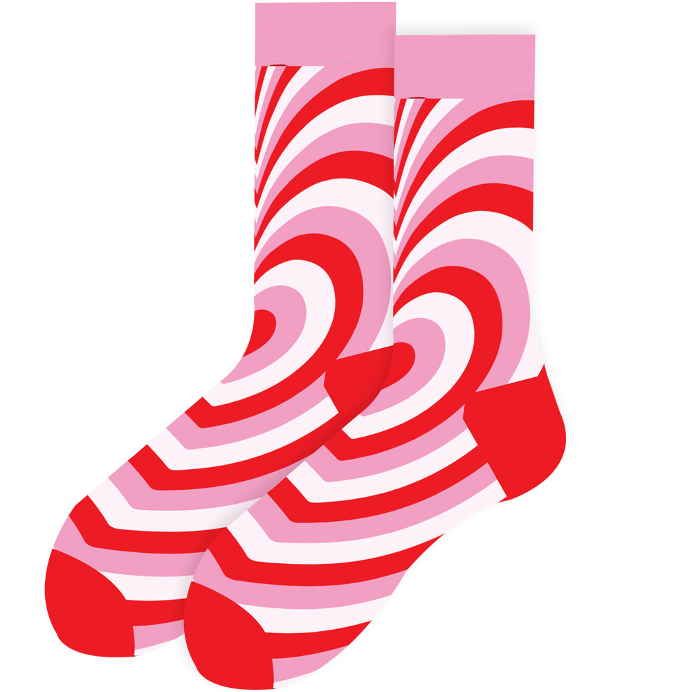 Polyester Cotton, Polyester Fabric Type 20 Pairs Cute Sweet Women's Heart Shape Polyester Cotton Polyester Crew Socks