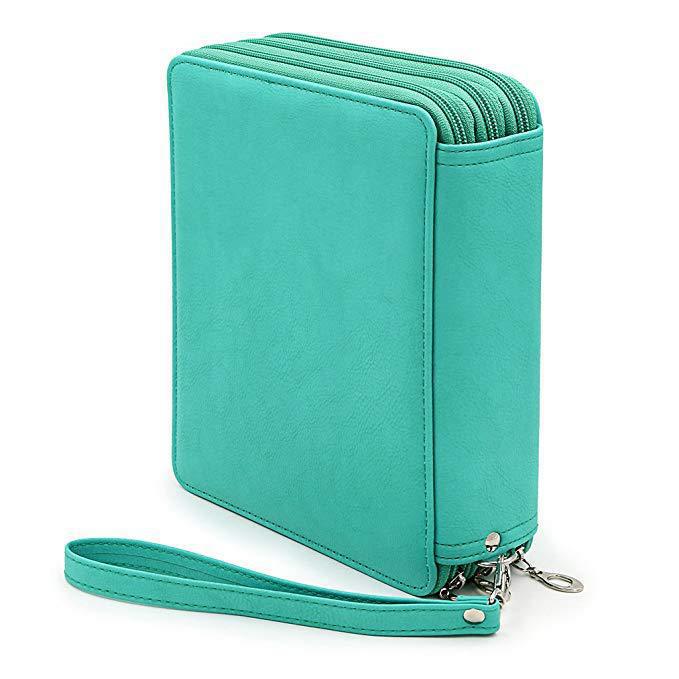 Amazon Transfronterizo Jardín secreto bolsa de gran capacidad PU bolsas de lápiz 120 bolsas de lápiz cortina de color