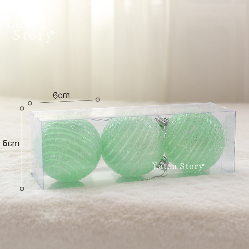 2025 nuevas decoraciones de Navidad pintadas cabañas árbol de Navidad colgante rojo y blanco bola de Navidad al por mayor