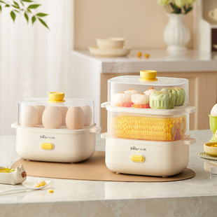 Bear Egg Steamer Zdq-D14T1 Household Automatic Power-Off Double-Layer Small Multi-Functional Steamed Egg Custard Breakfast Machine