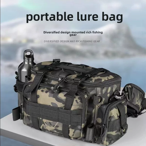 New Fishing Gear Luya Bag Waist Bag Crossbody Multifunctional Storage Bag Waterproof Bag Large Capacity Fish Rod Bag Accessories Bag
