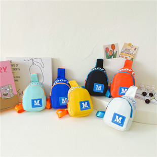 2023 New Arrival Nylon Bag Stylish Children's Chest Crossbody Bag Korean Fashionable Kindergarten Male and Female Students Shoulder Bag