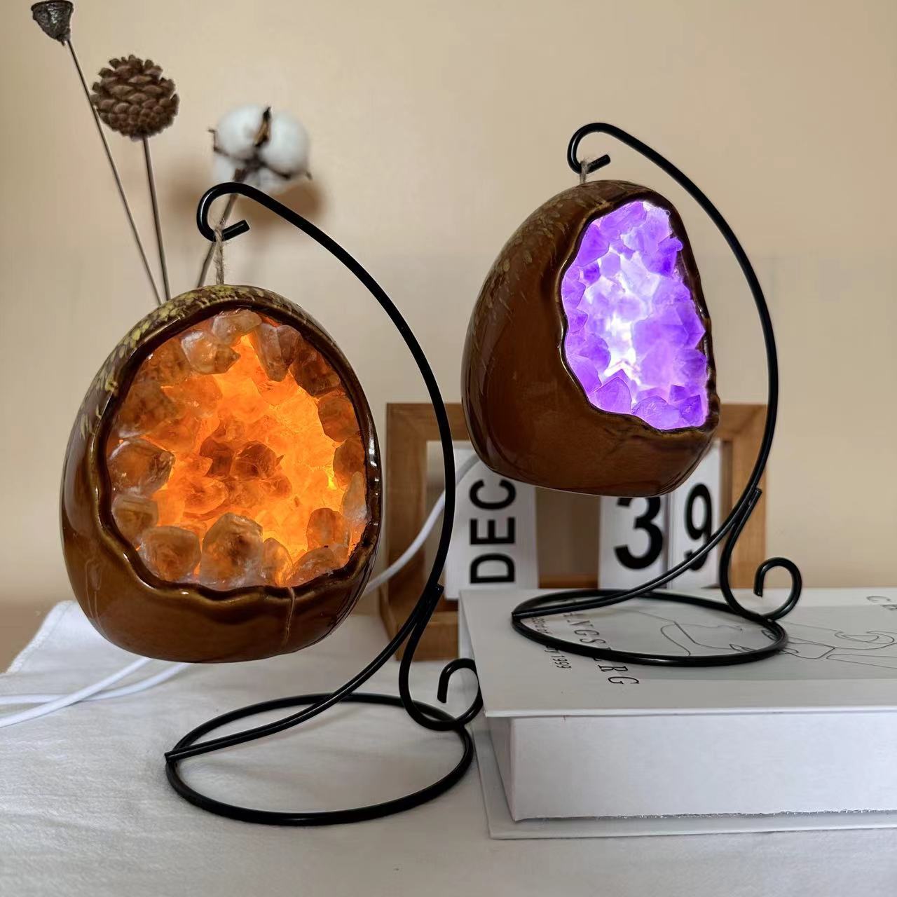 Amethyst Crystal Cave LED Night Light