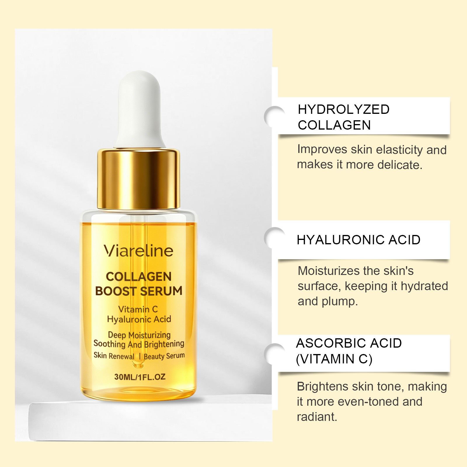 VIARELINE Collagen Essence Moisturizing Nourishing Skincare Daily Convenient Facial Care Serum