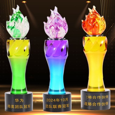 Glazed Crystal Trophy High-end Company Awards Honors Retirement…