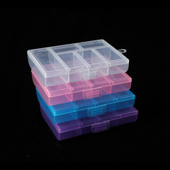 New PP transparent 6-compartment covered sorting box, desktop organization storage box, plastic box wholesale
